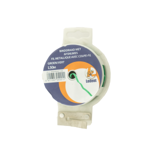 Fil de ligature plastifié vert 50m